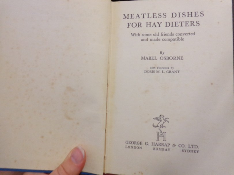 Old book on the Hay Diet